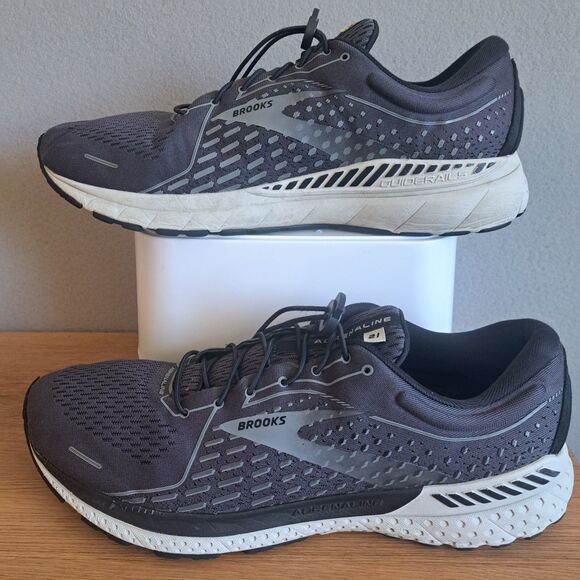 Brooks Adrenaline GTS 21 Running Shoes Mens 15 Lightweight Breathable Gray - Picture 2 of 13